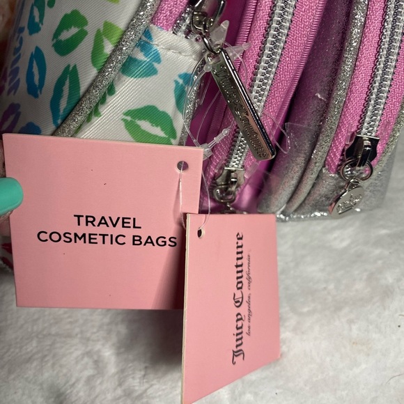 NWT Juicy Couture 3pc Cosmetic Travel bag set - Picture 2 of 2